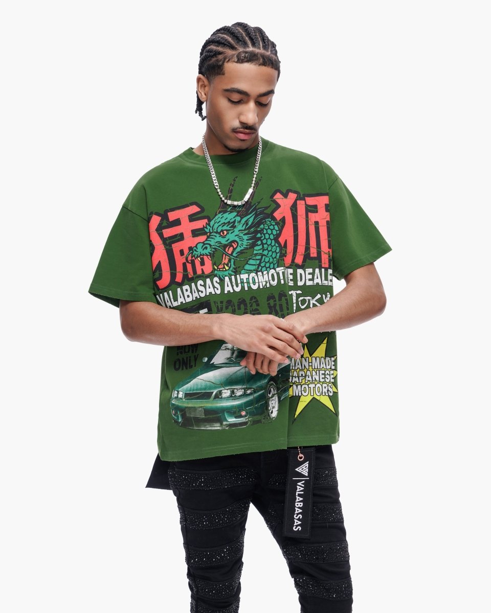 Japanese Motors Tee Green - Valabasas