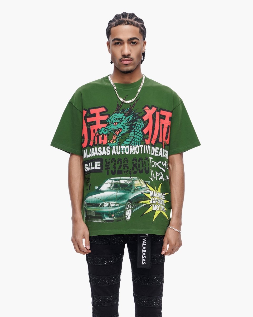Japanese Motors Tee Green - Valabasas