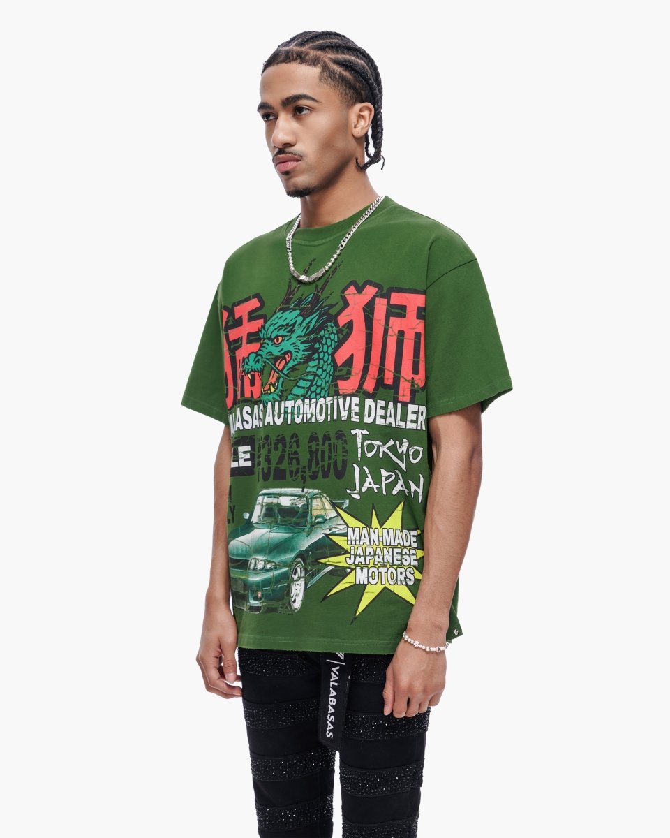 Japanese Motors Tee Green - Valabasas