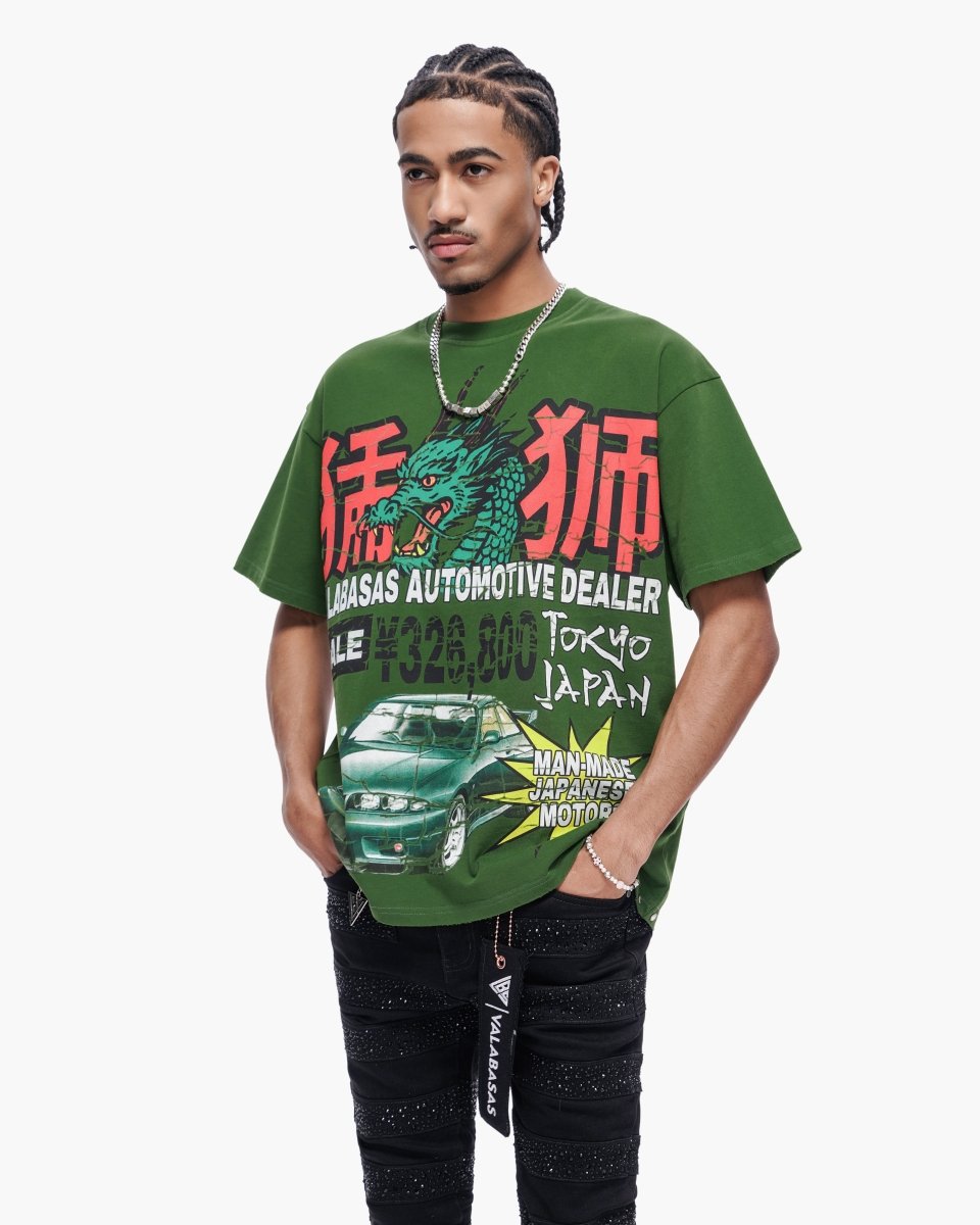 Japanese Motors Tee Green - Valabasas