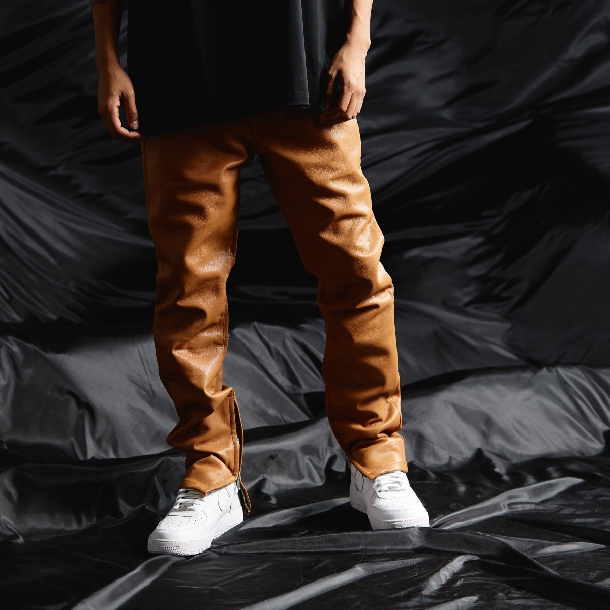 "JEDI" SKINNY/STACKED FLARE JEAN CARMEL - Valabasas