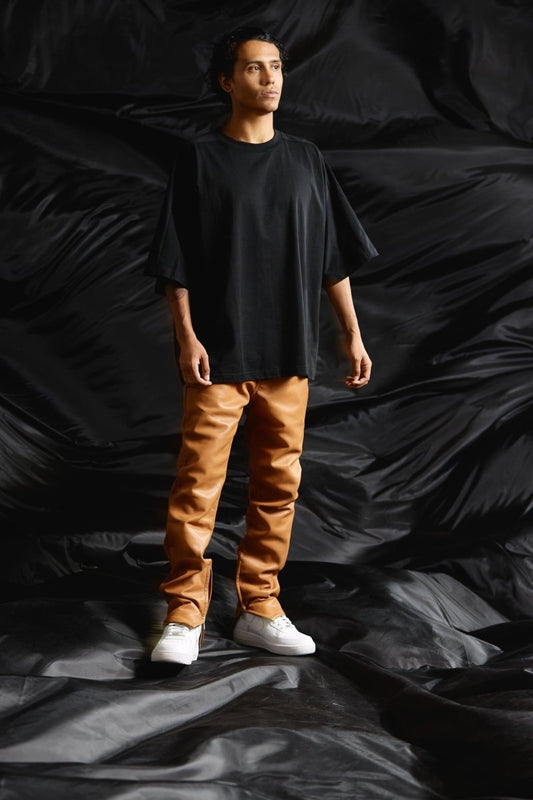 "JEDI" SKINNY/STACKED FLARE JEAN CARMEL - Valabasas