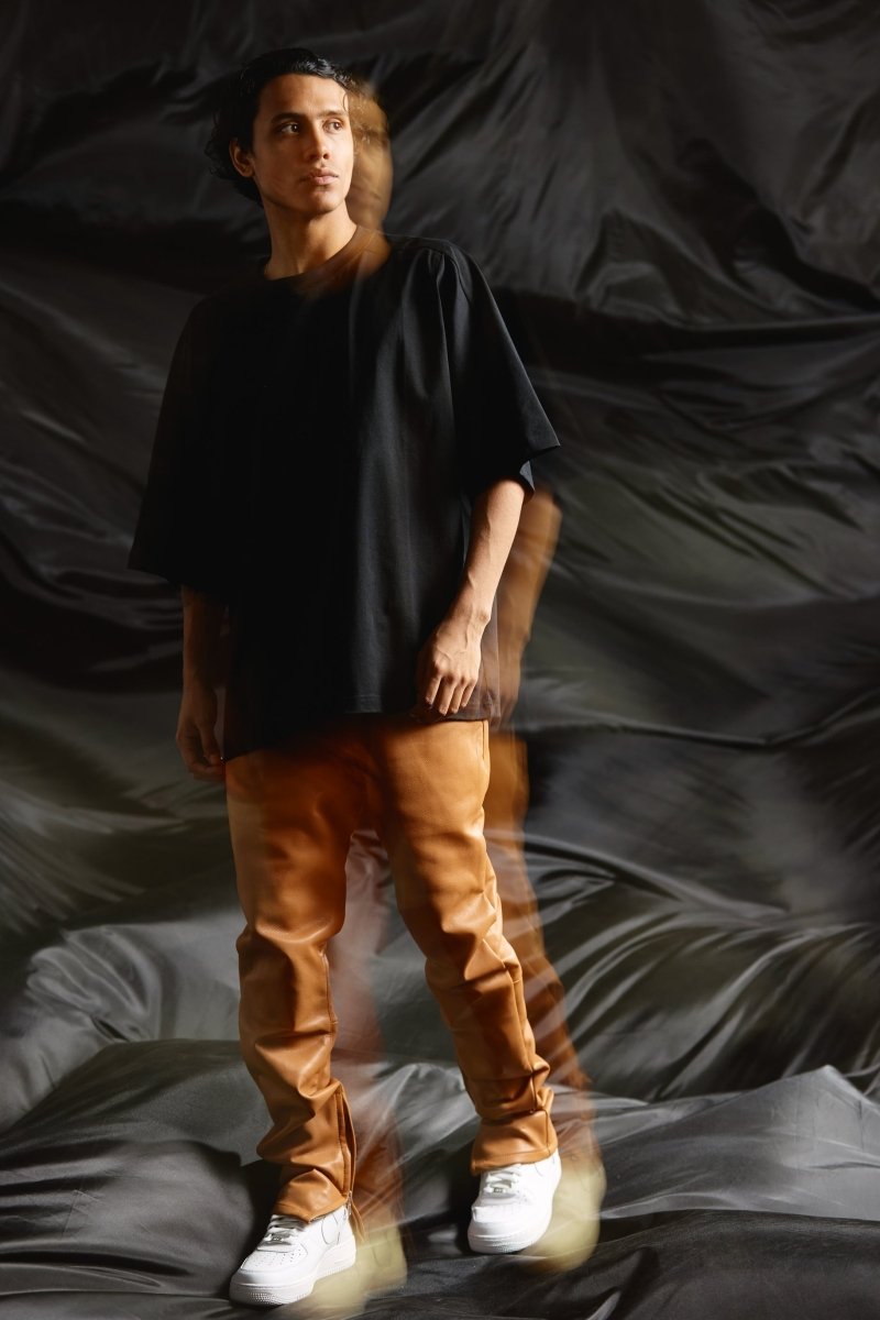 "JEDI" SKINNY/STACKED FLARE JEAN CARMEL - Valabasas