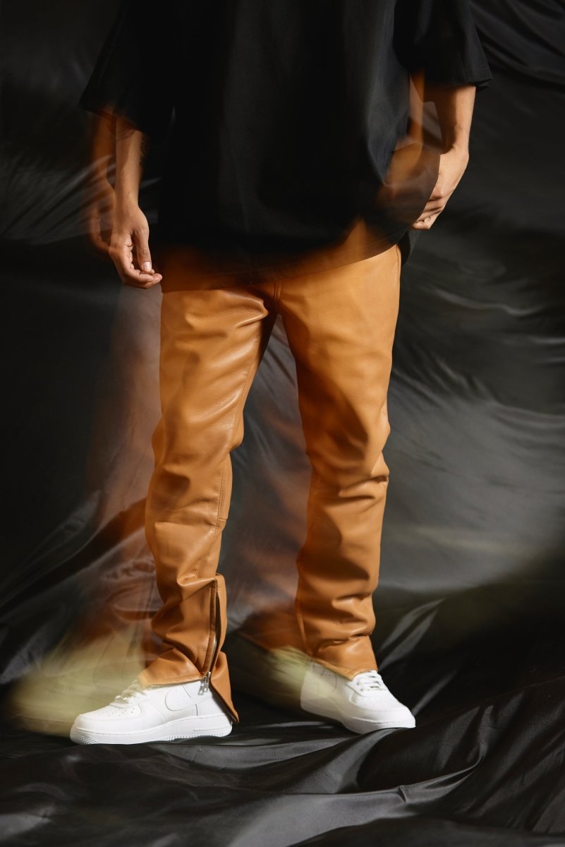 "JEDI" SKINNY/STACKED FLARE JEAN CARMEL - Valabasas