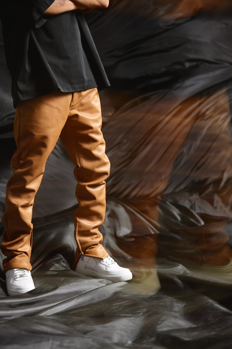 "JEDI" SKINNY/STACKED FLARE JEAN CARMEL - Valabasas