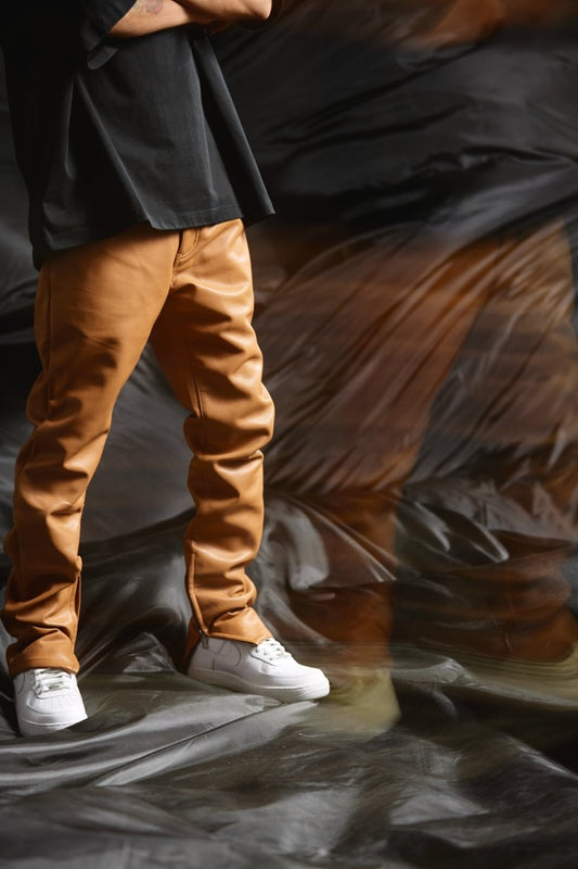 "JEDI" SKINNY/STACKED FLARE JEAN CARMEL - Valabasas