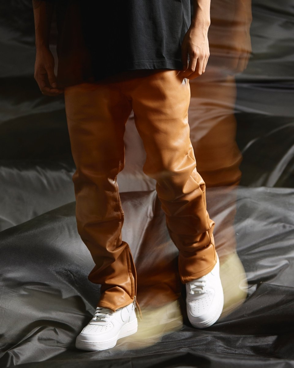 "JEDI" SKINNY/STACKED FLARE JEAN CARMEL - Valabasas