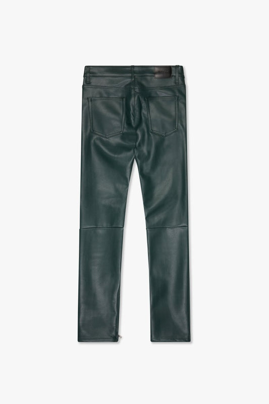 "JEDI" SKINNY/STACKED FLARE JEAN DARK GREEN - Valabasas