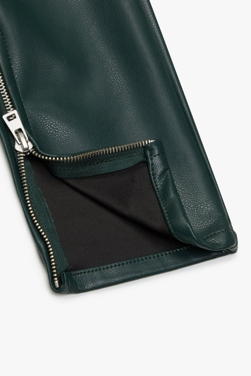 "JEDI" SKINNY/STACKED FLARE JEAN DARK GREEN - Valabasas