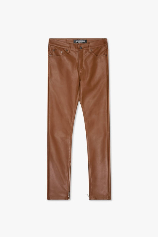 "JEDI" SKINNY/STACKED FLARE JEAN MOCHA - Valabasas