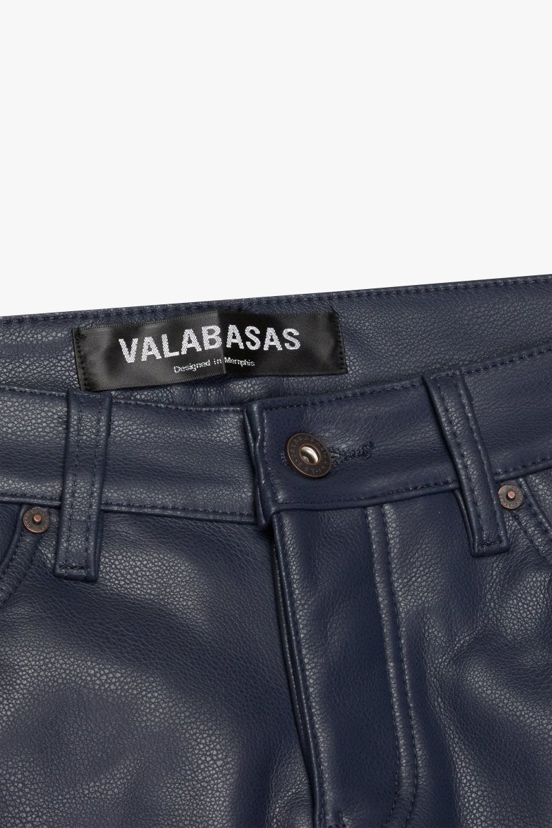 "JEDI" SKINNY/STACKED FLARE JEAN NAVY - Valabasas