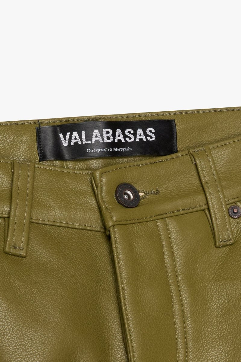 "JEDI" SKINNY/STACKED FLARE JEAN OLIVE - Valabasas