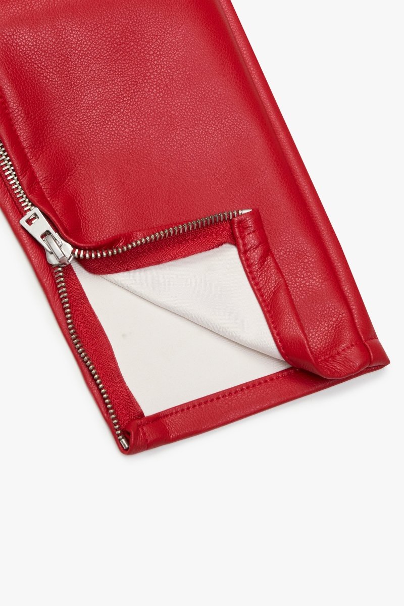 "JEDI" SKINNY/STACKED FLARE JEAN RED - Valabasas