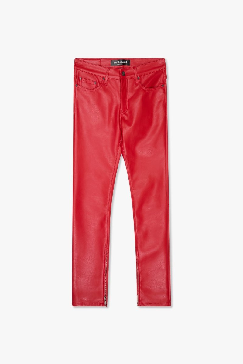 "JEDI" SKINNY/STACKED FLARE JEAN RED - Valabasas
