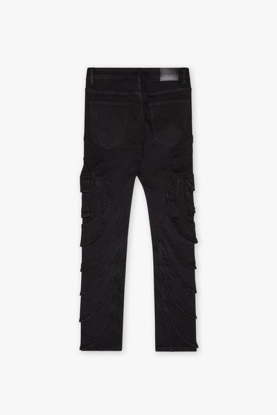 "JETT" CARGO SKINNY BLACK