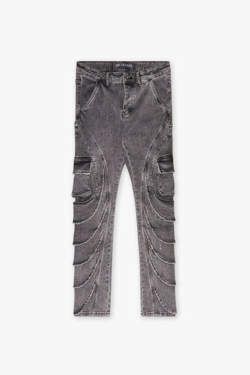 "JETT" CARGO SKINNY GREY - Valabasas