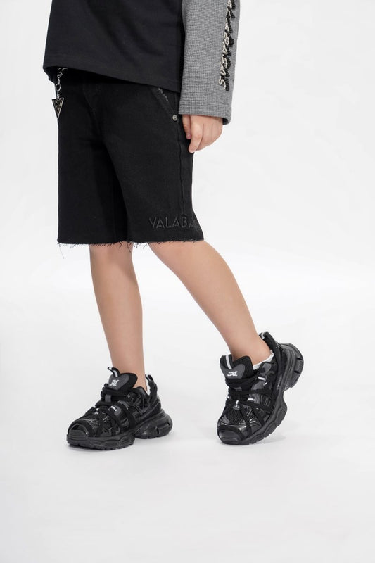 Jr. Shorts Kids Denim Black - Valabasas