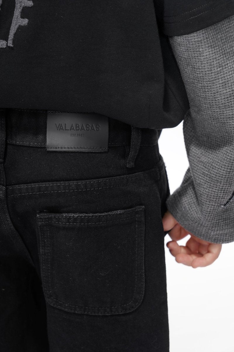 Jr. Shorts Kids Denim Black - Valabasas