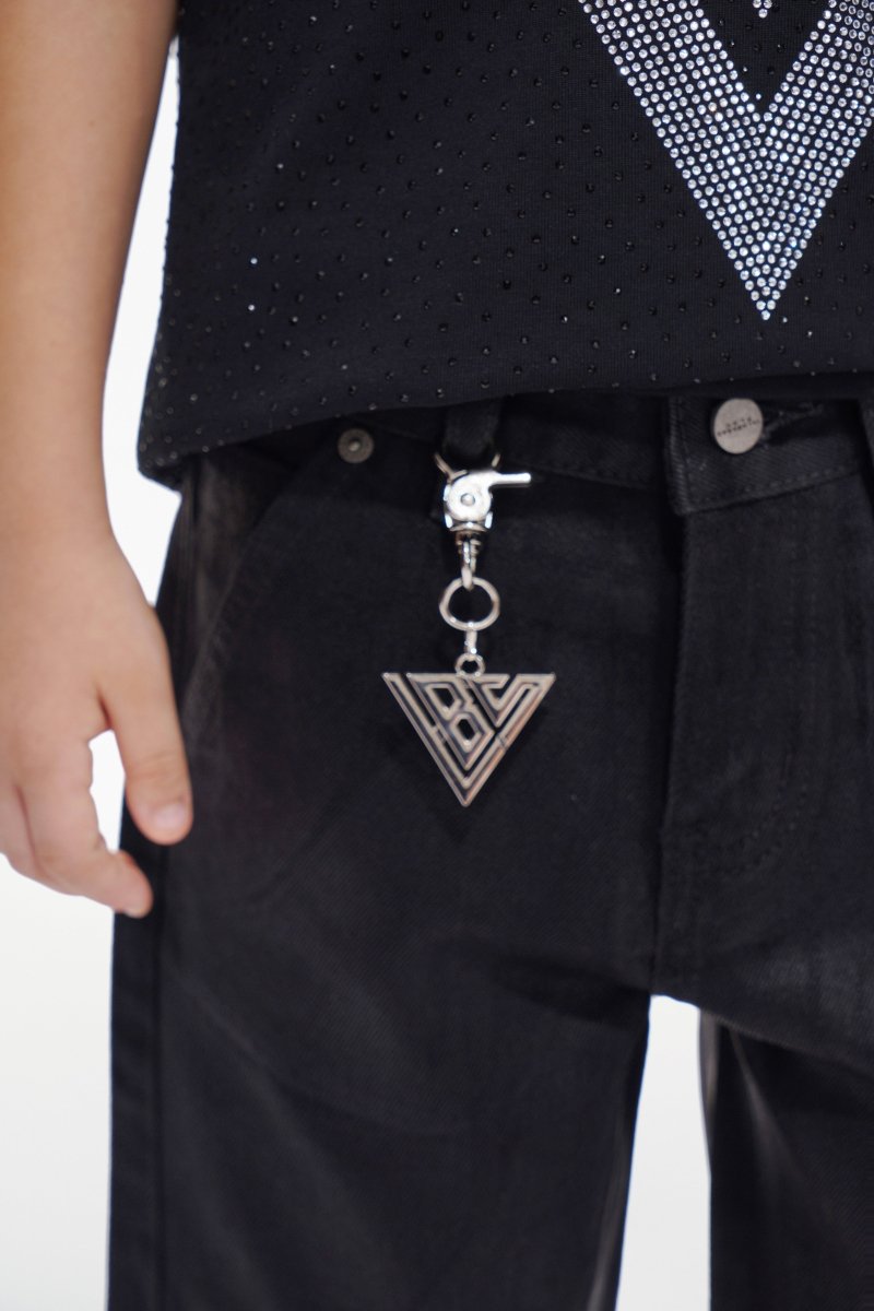 Jr. Shorts Kids Denim Black Wash Waxed - Valabasas