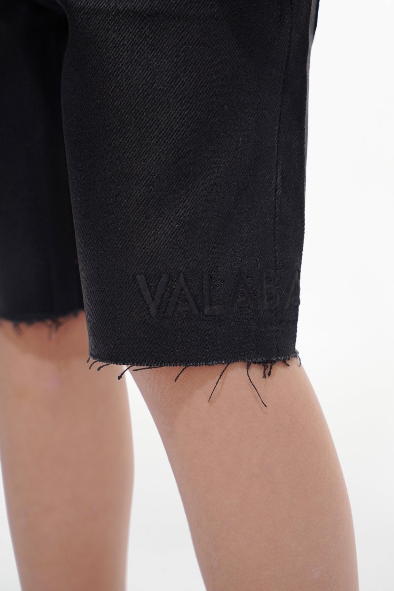Jr. Shorts Kids Denim Black Wash Waxed - Valabasas