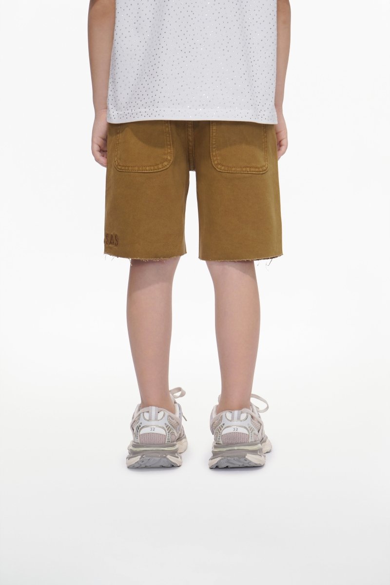 Jr. Shorts Kids Denim Brown Waxed - Valabasas