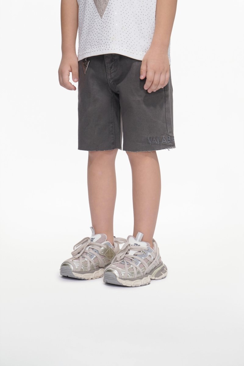 Jr. Shorts Kids Denim Grey Waxed - Valabasas
