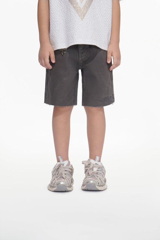 Jr. Shorts Kids Denim Grey Waxed - Valabasas