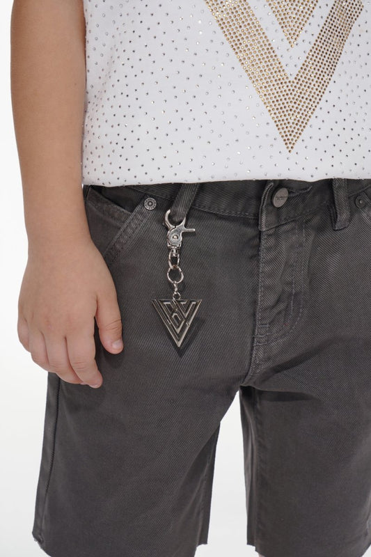 Jr. Shorts Kids Denim Grey Waxed - Valabasas