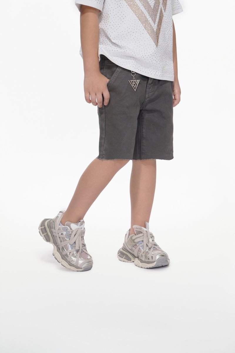 Jr. Shorts Kids Denim Grey Waxed - Valabasas