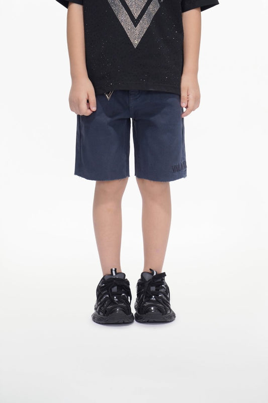 Jr. Shorts Kids Denim Navy Waxed - Valabasas