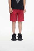 Jr. Shorts Kids Denim Red Waxed