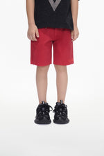 Jr. Shorts Kids Denim Red Waxed