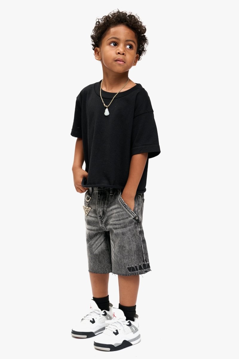 Jr. Shorts Kids Denim Shorts Grey - Valabasas