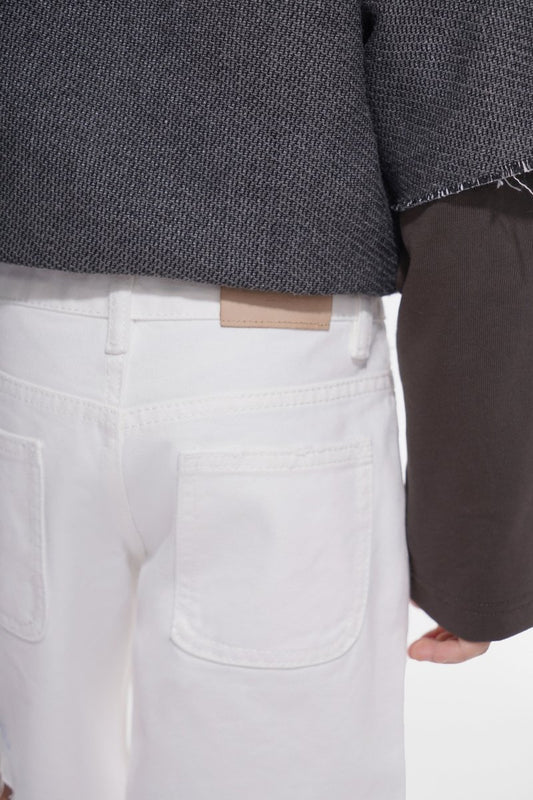 Jr. Shorts Kids Denim White - Valabasas