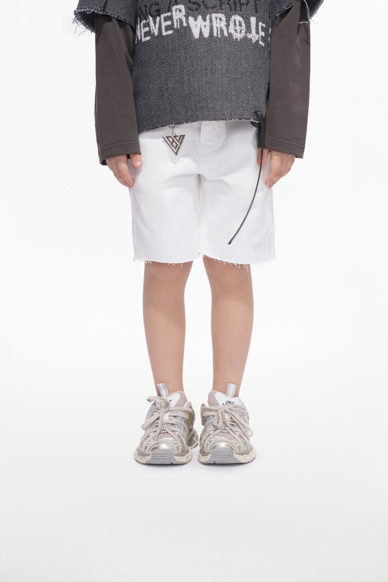 Jr. Shorts Kids Denim White - Valabasas