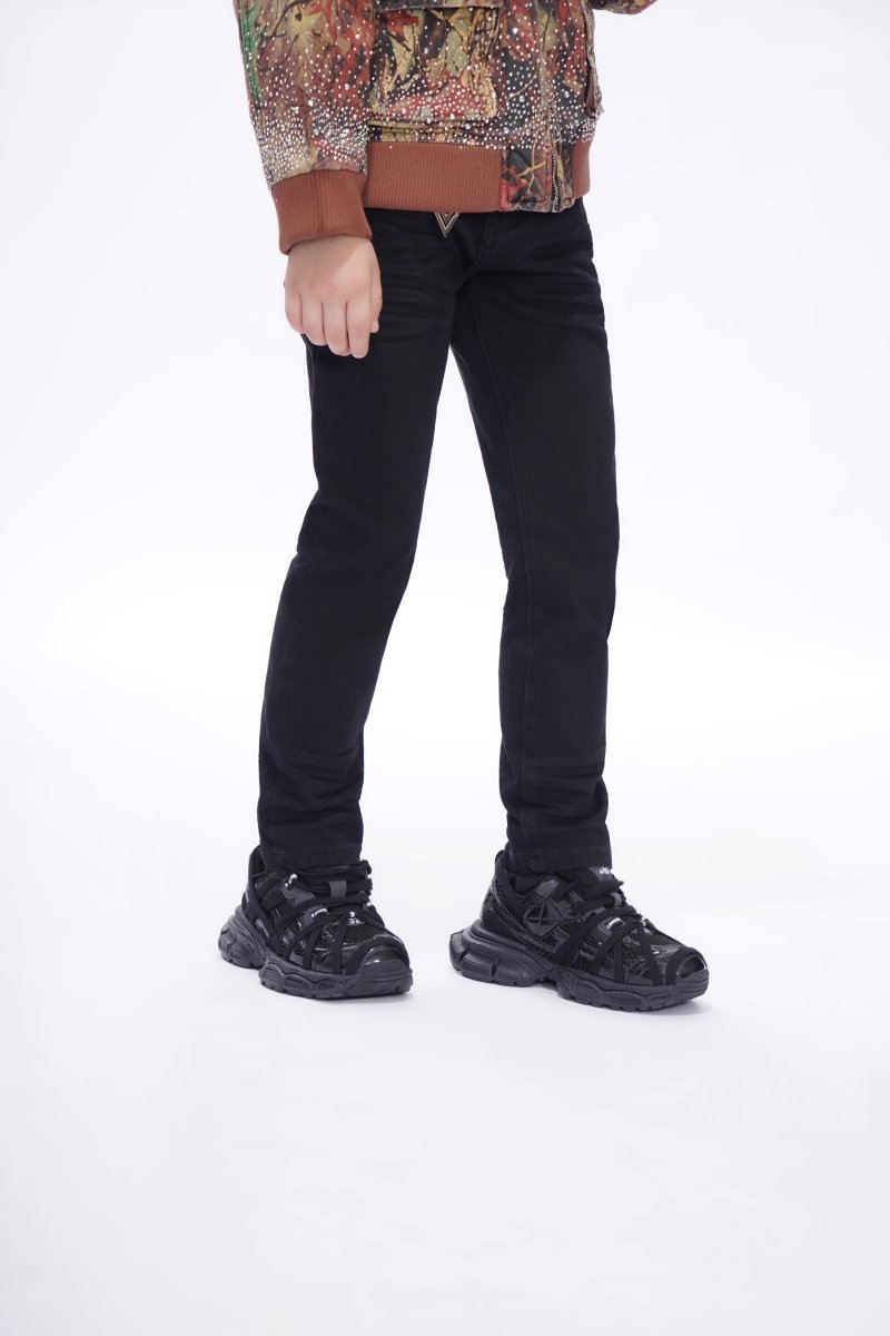 Jr.Slim Kids Black Jeans - Valabasas