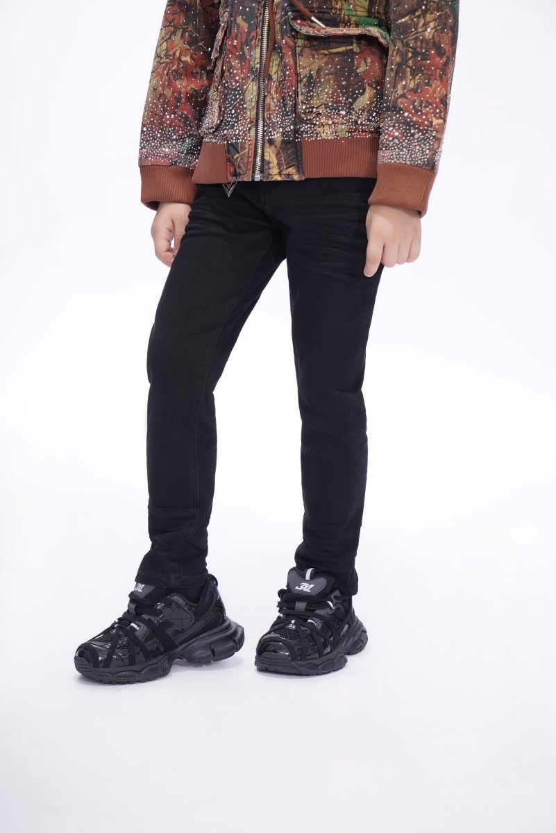 Jr.Slim Kids Black Jeans - Valabasas