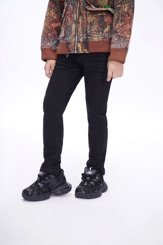 Jr.Slim Kids Black Jeans - Valabasas