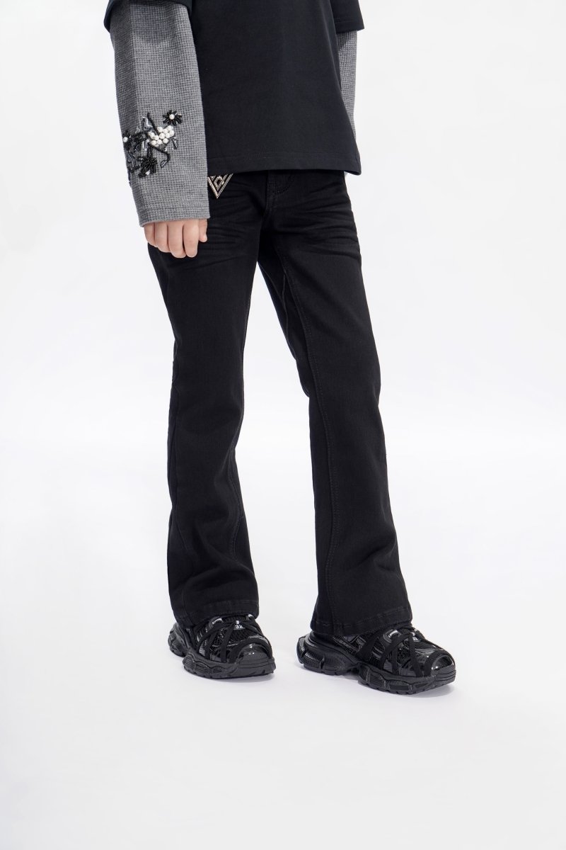 Jr.Stacked Kids Jeans Black - Valabasas