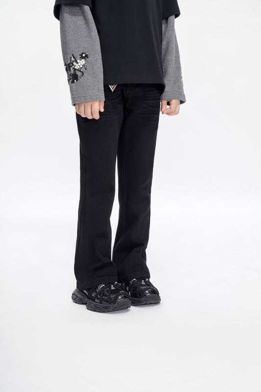 Jr.Stacked Kids Jeans Black - Valabasas