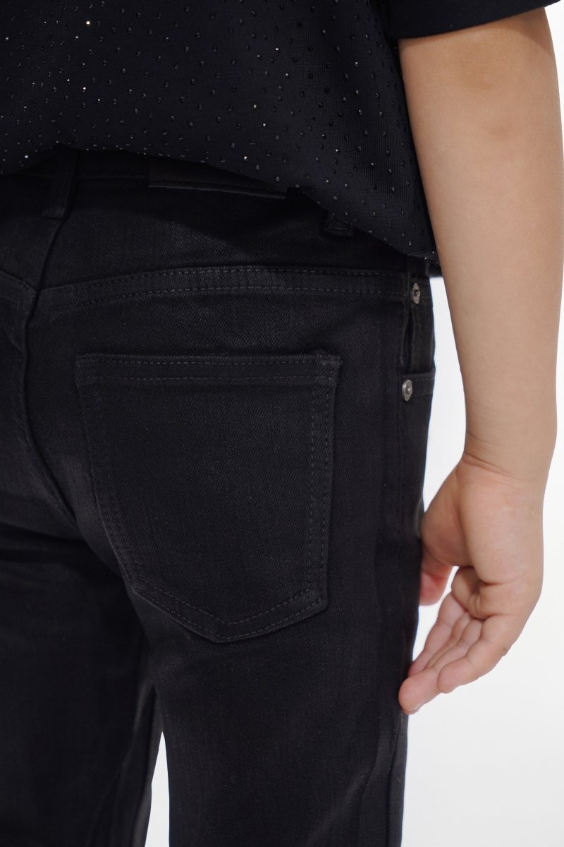 Jr.Stacked Kids Jeans Black Wash Waxed - Valabasas