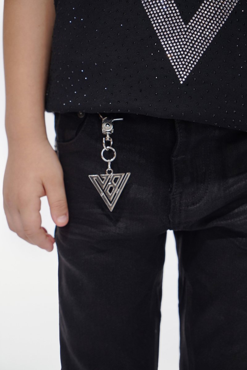 Jr.Stacked Kids Jeans Black Wash Waxed - Valabasas