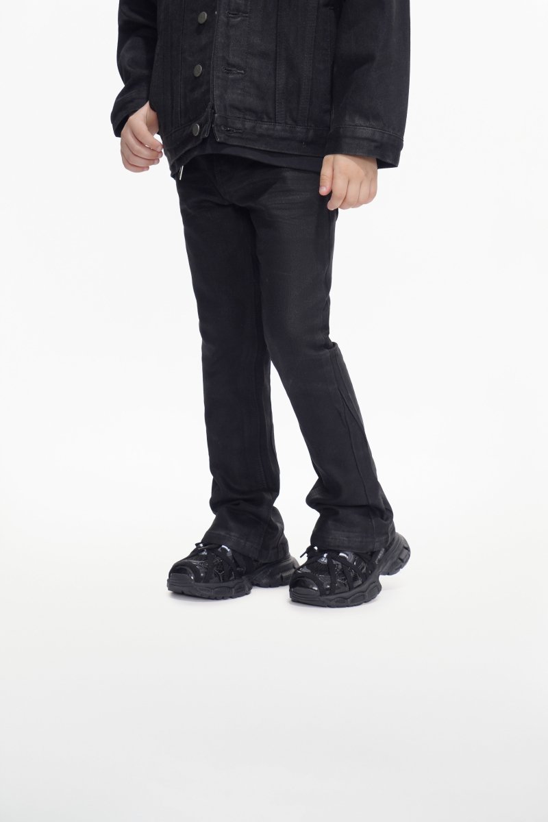 Jr.Stacked Kids Jeans Black Wash Waxed - Valabasas