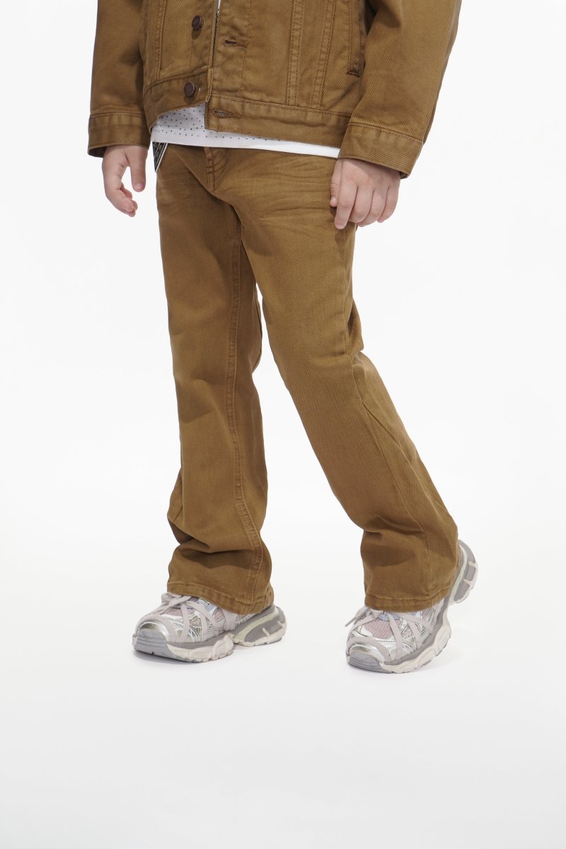 Jr.Stacked Kids Jeans Brown Waxed - Valabasas