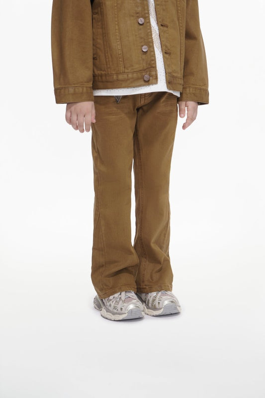 Jr.Stacked Kids Jeans Brown Waxed - Valabasas