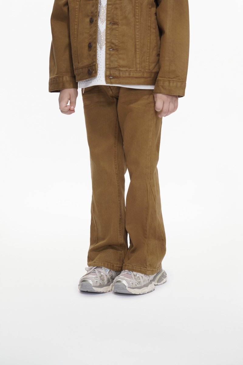 Jr.Stacked Kids Jeans Brown Waxed - Valabasas