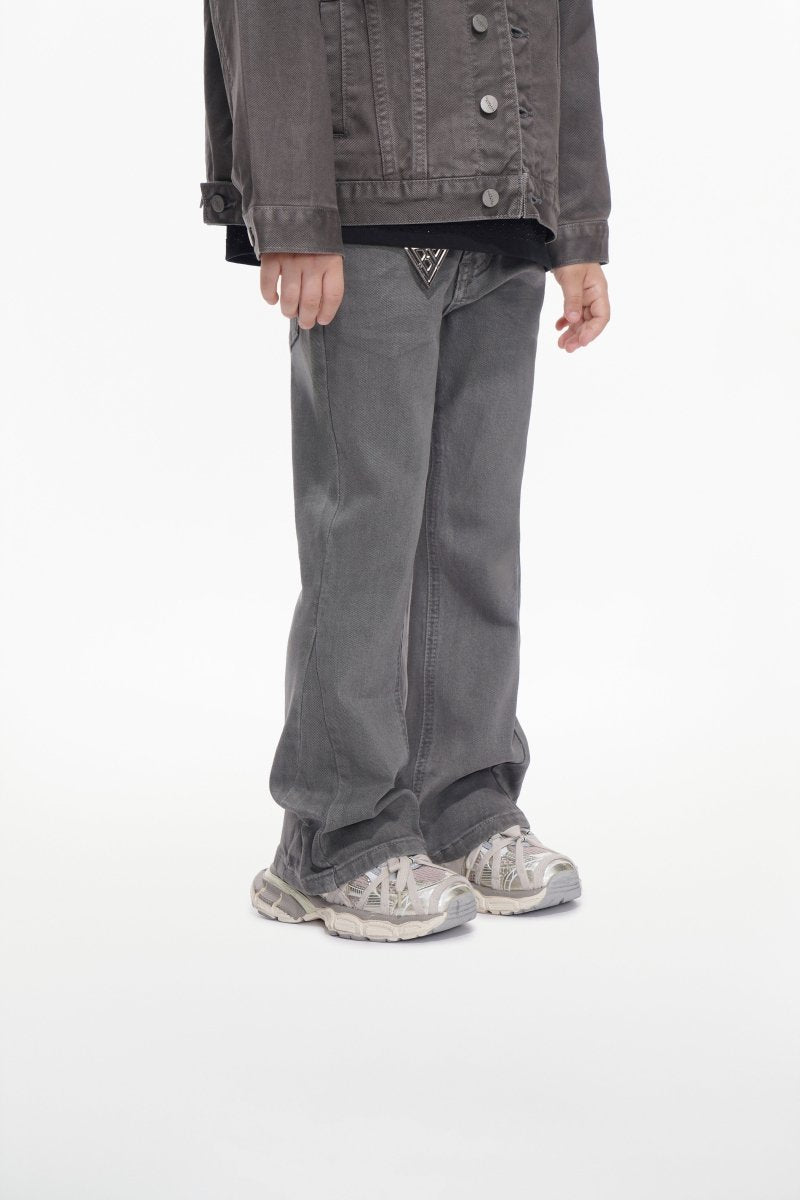 Jr.Stacked Kids Jeans Grey Waxed - Valabasas