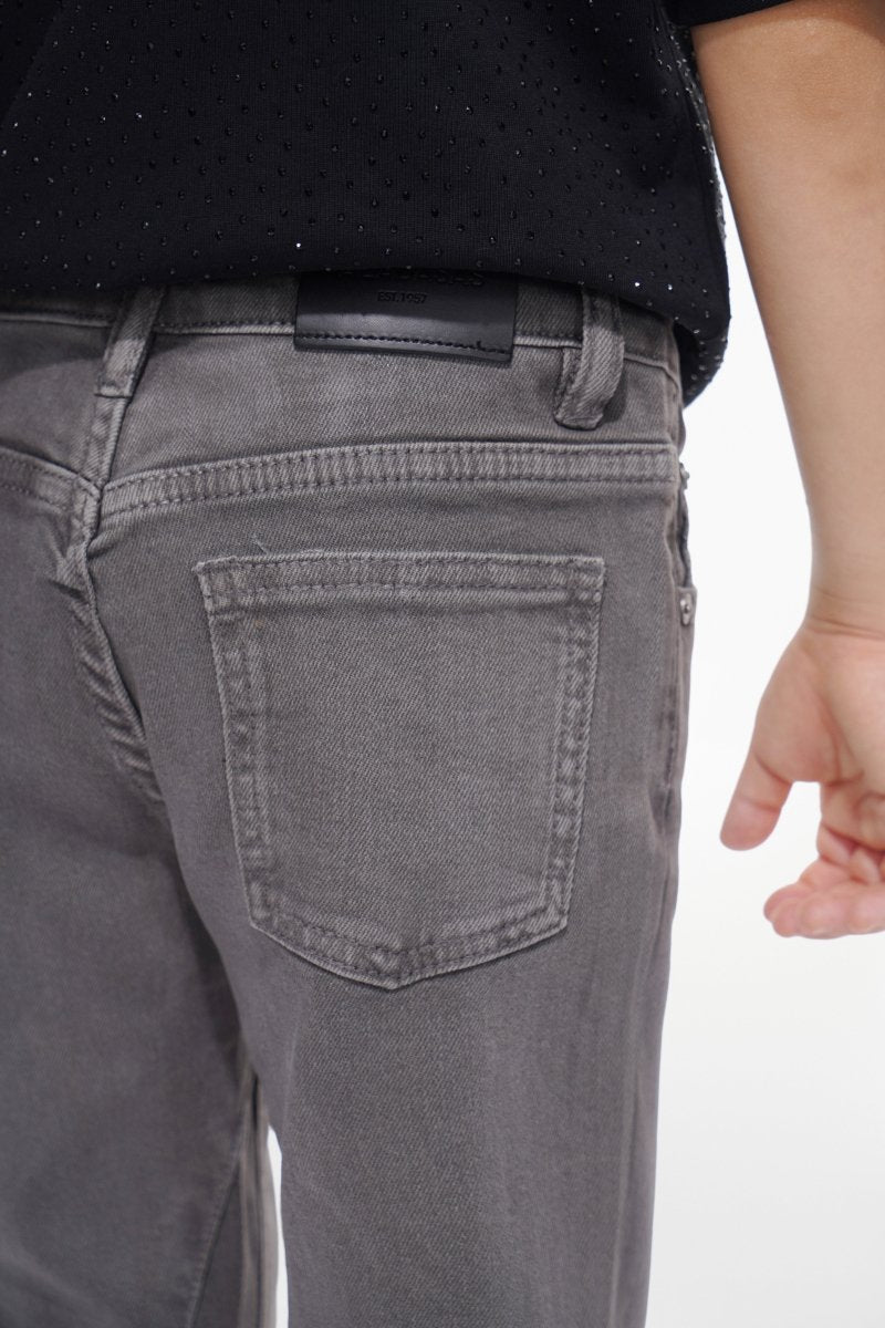 Jr.Stacked Kids Jeans Grey Waxed - Valabasas