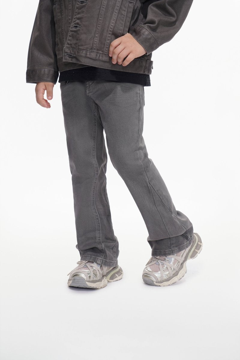 Jr.Stacked Kids Jeans Grey Waxed - Valabasas