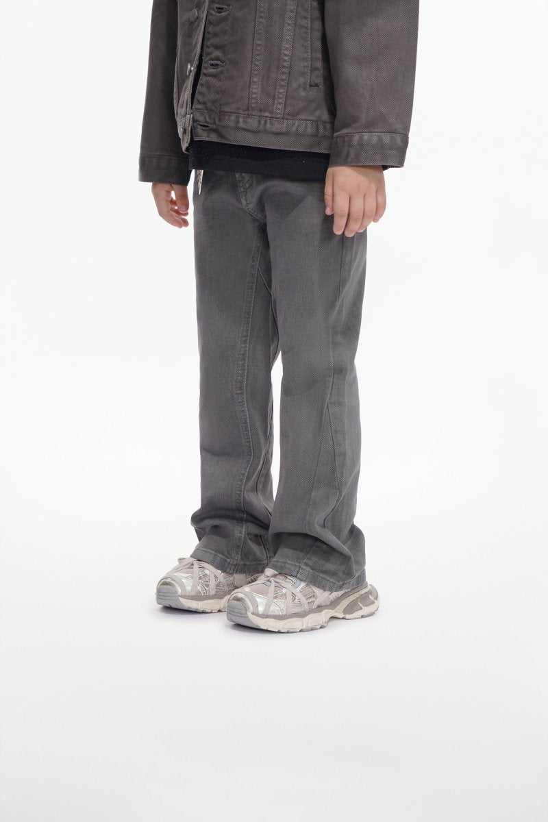 Jr.Stacked Kids Jeans Grey Waxed - Valabasas